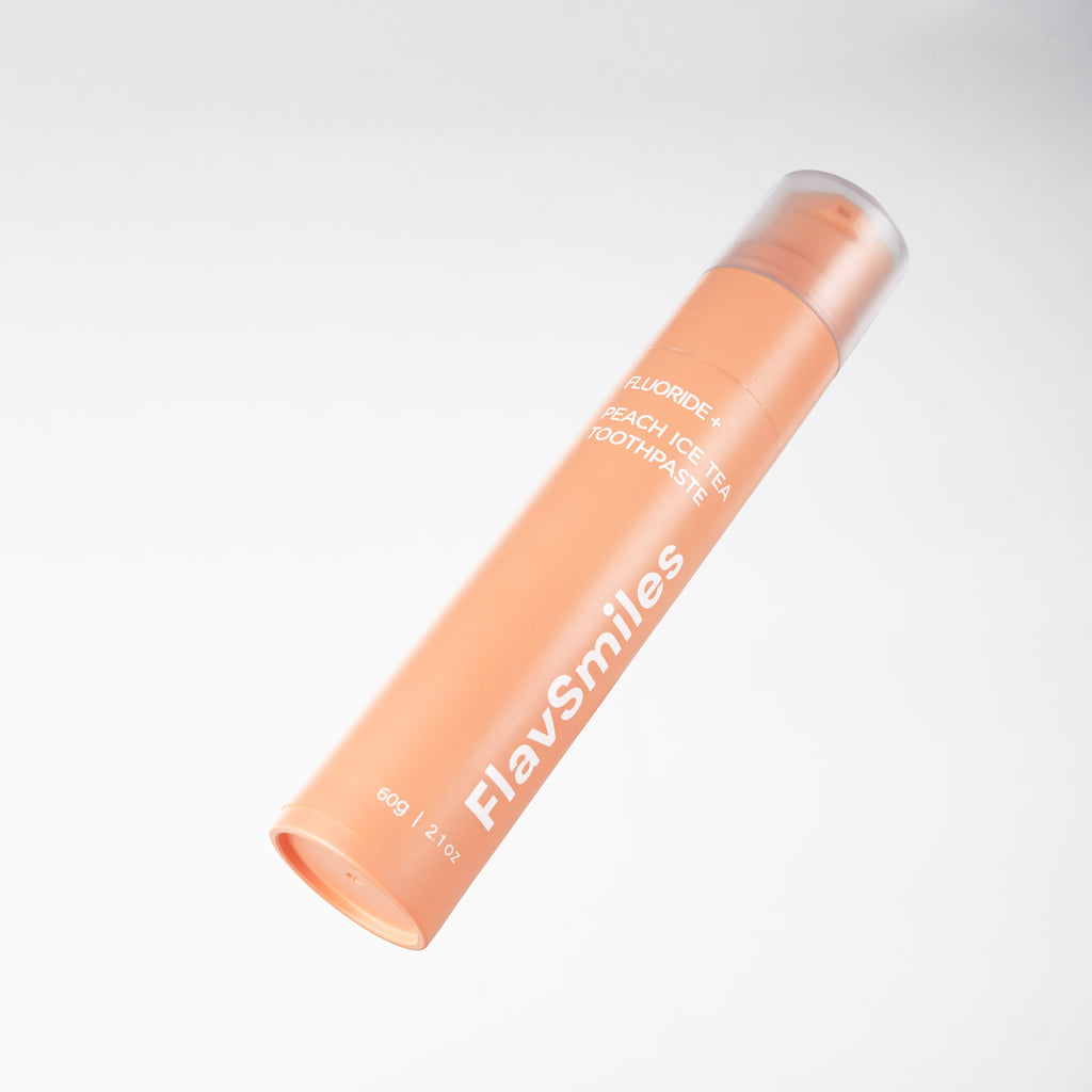 FlavSmiles Peach Ice Tea Flavor Fluoride Toothpaste