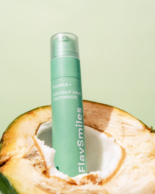 FlavSmiles Coconut Halo Flavor Fluoride Toothpaste 🥥
