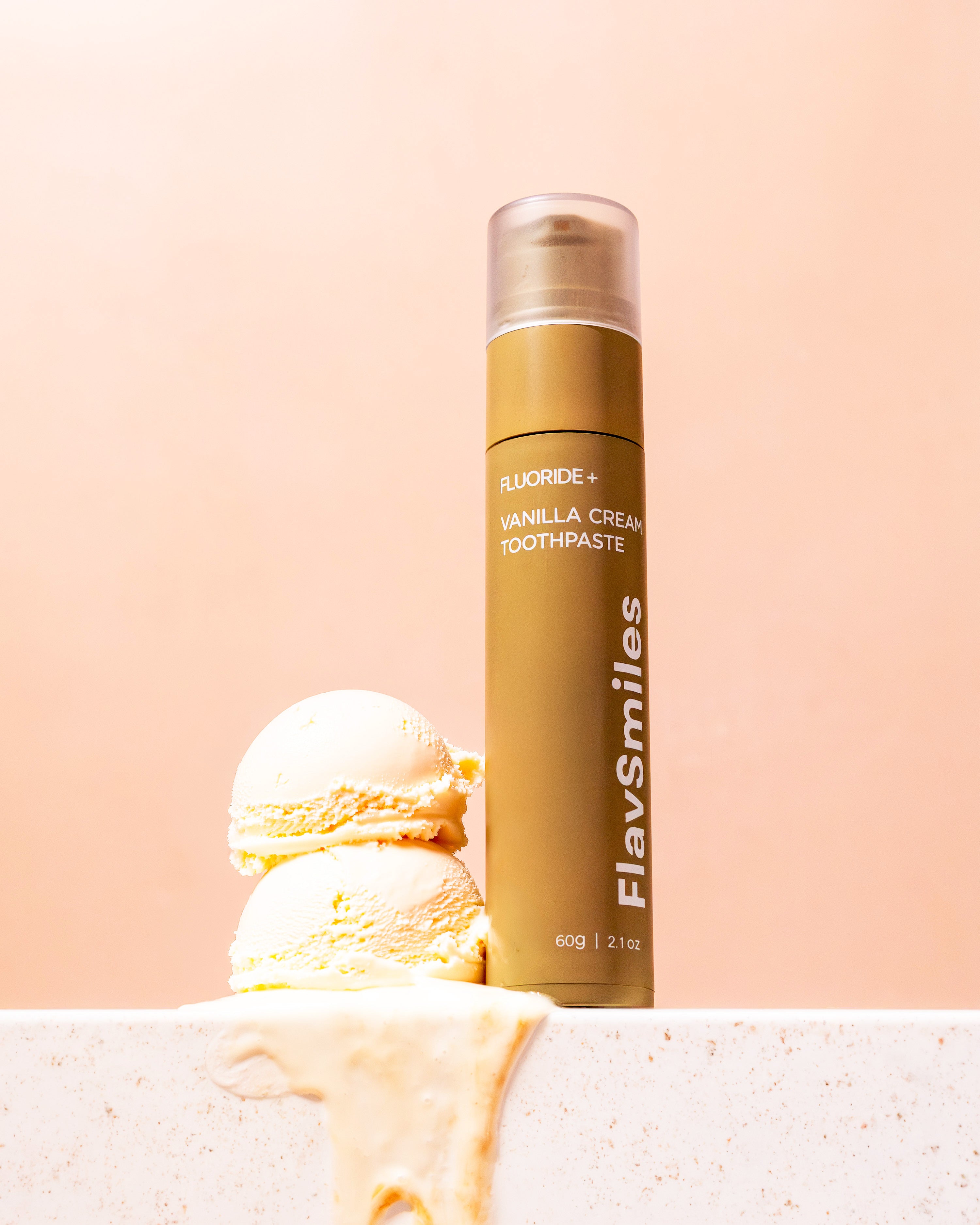 FlavSmiles Vanilla Cream Flavor Fluoride Toothpaste