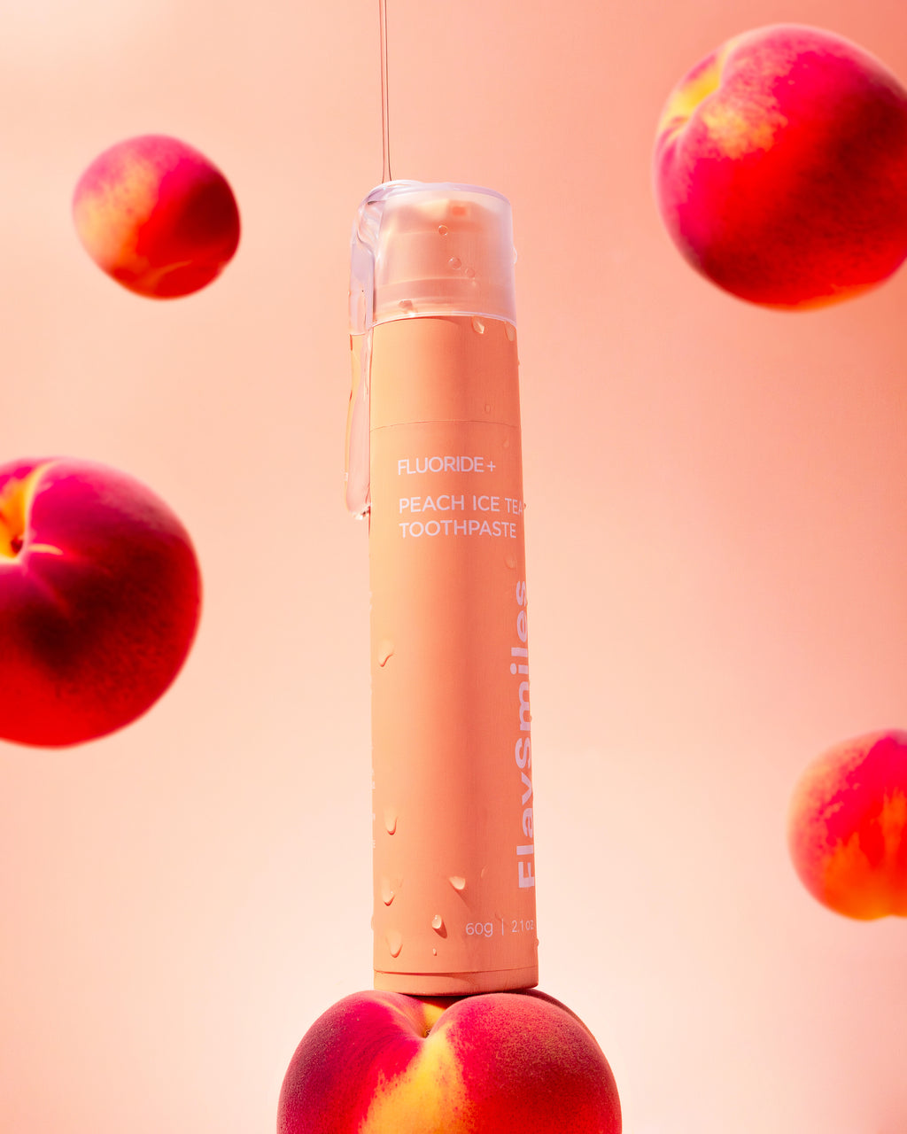 FlavSmiles Peach Ice Tea Flavor Fluoride Toothpaste